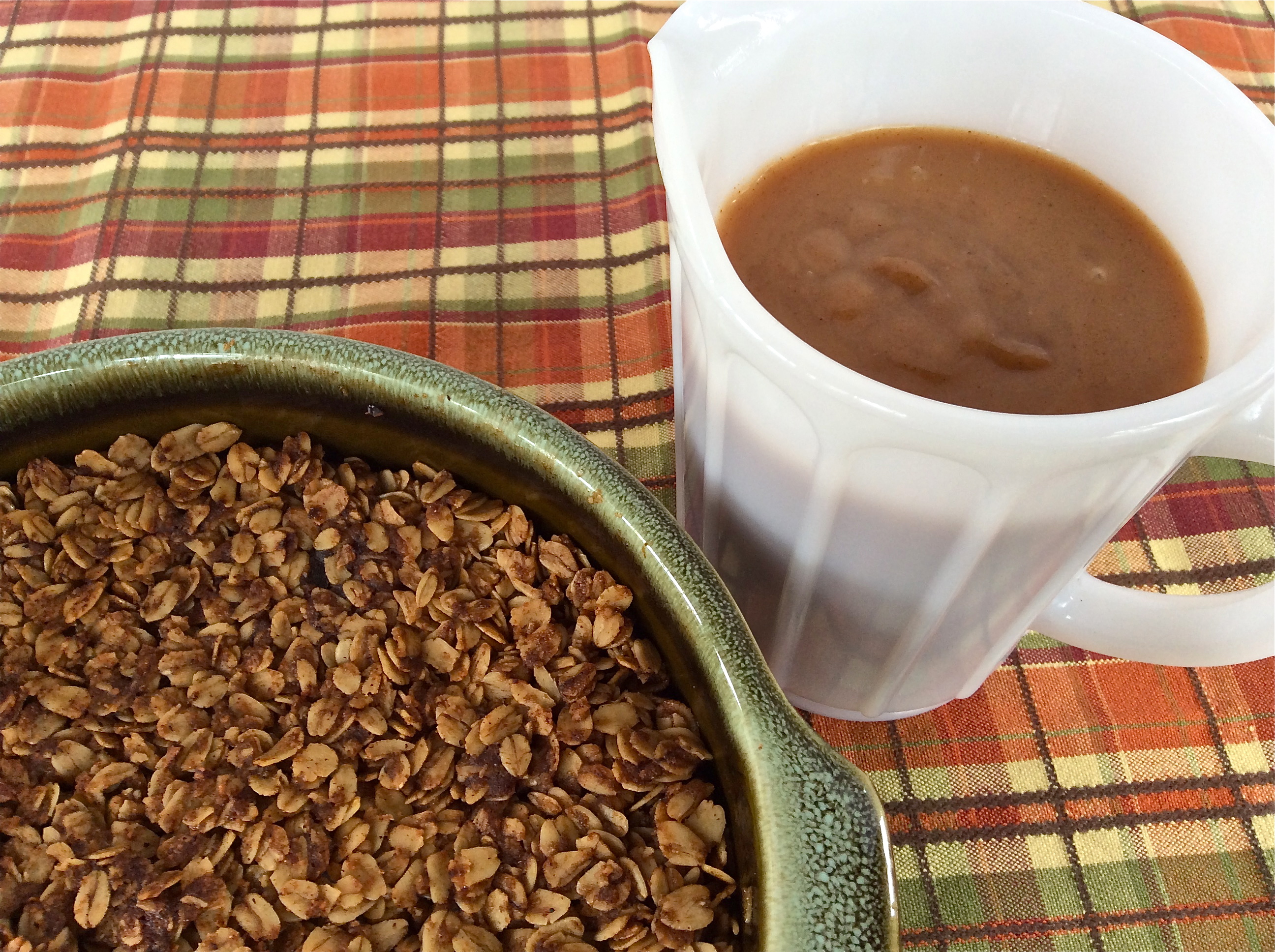 Apple Crisp with Bourbon Cider Reduction