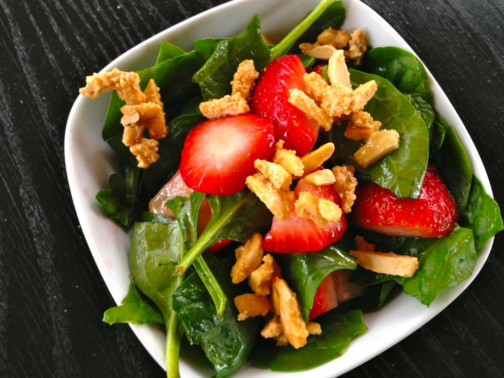 Spinach Salad with Ginger & Lime Vinaigrette
