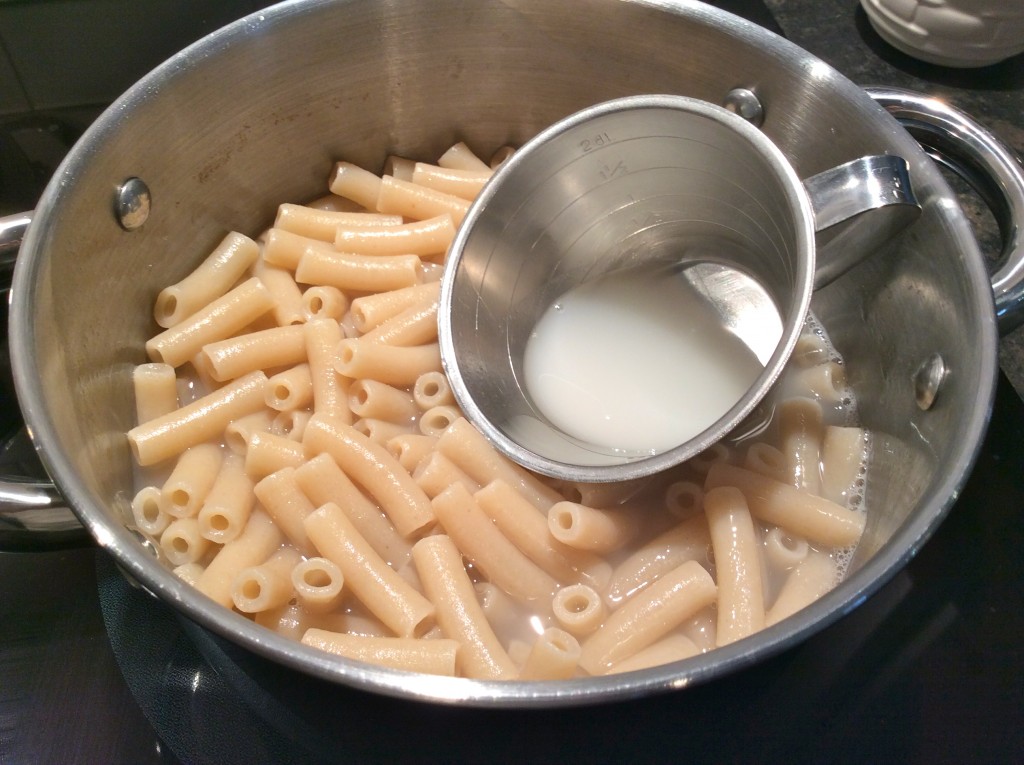 Hot, starchy pasta water