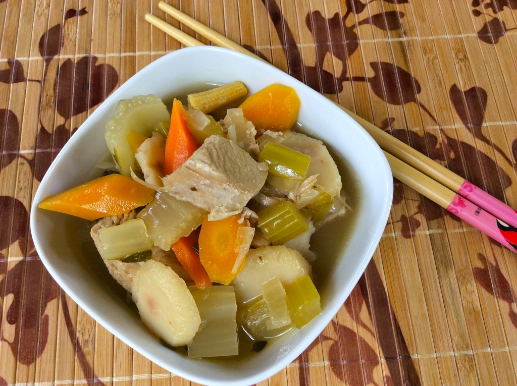 Spicy Asian Chicken and Bok Choy Soup