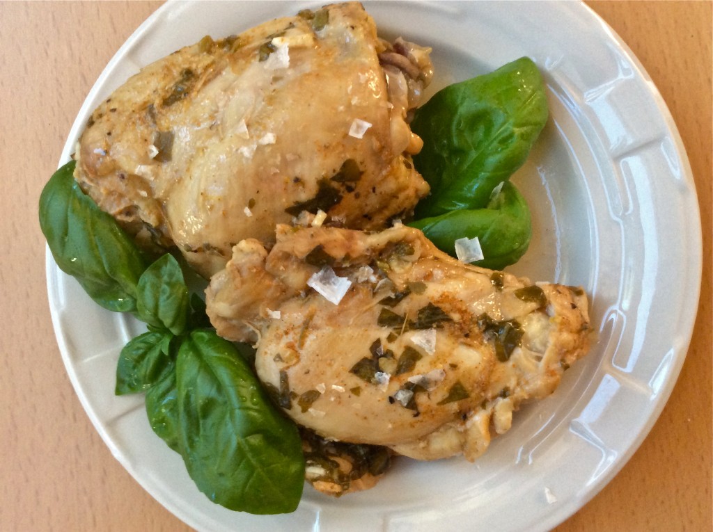 Summer Basil Marinated Chicken Thighs