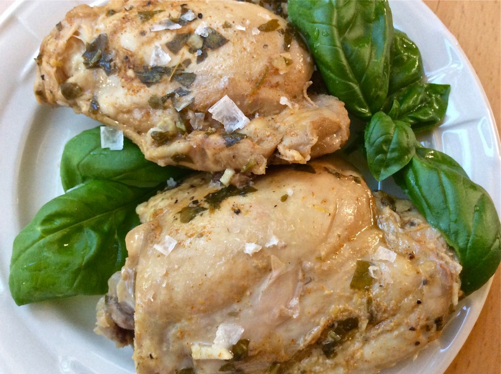 Summer Basil Marinated Chicken Thighs