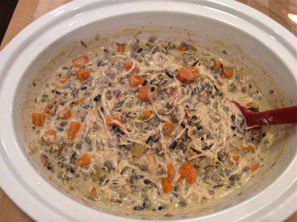 Crockpot Creamy Chicken & Wildrice Soup - Gluten Free