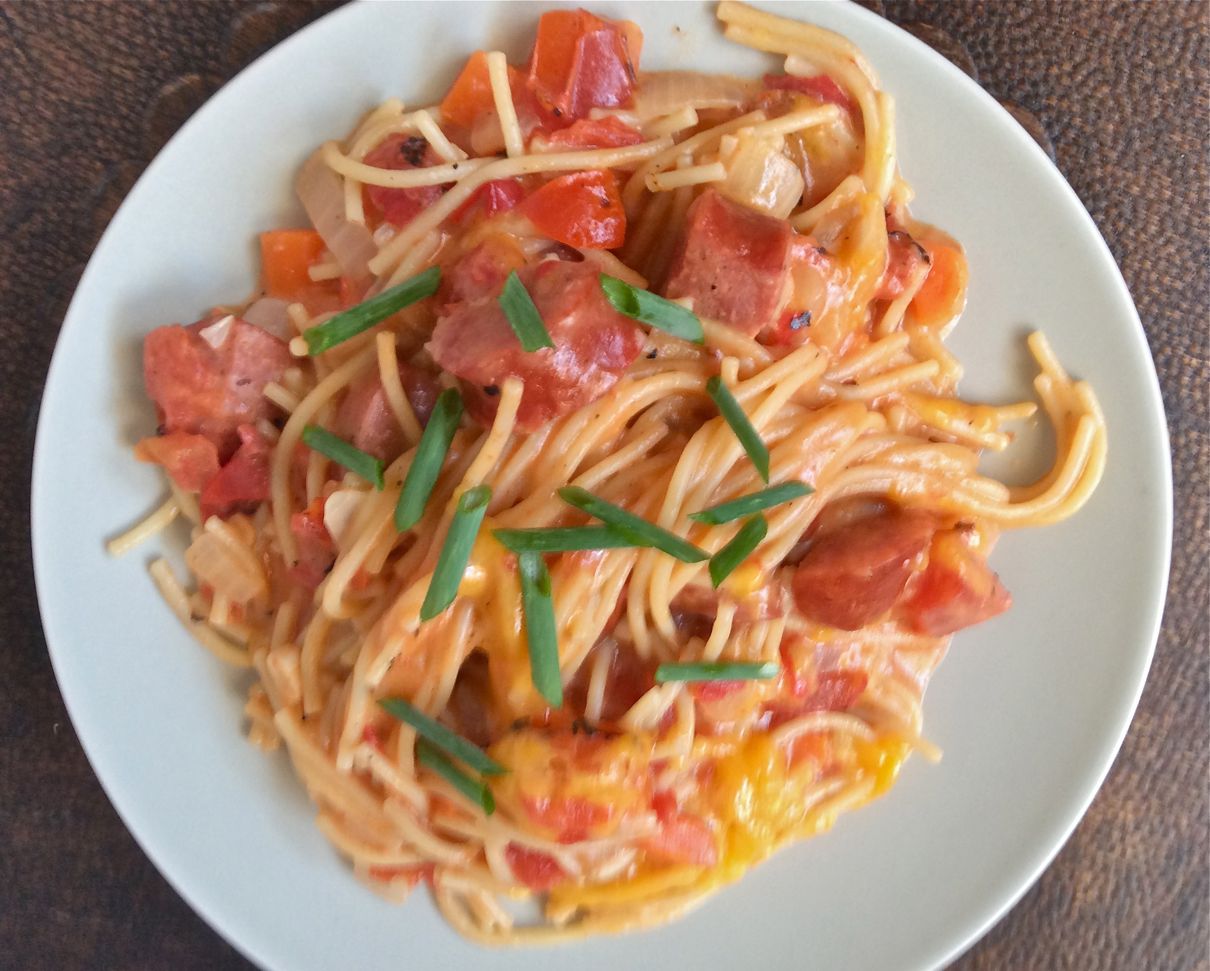 Spicy Sausage Skillet Spaghetti