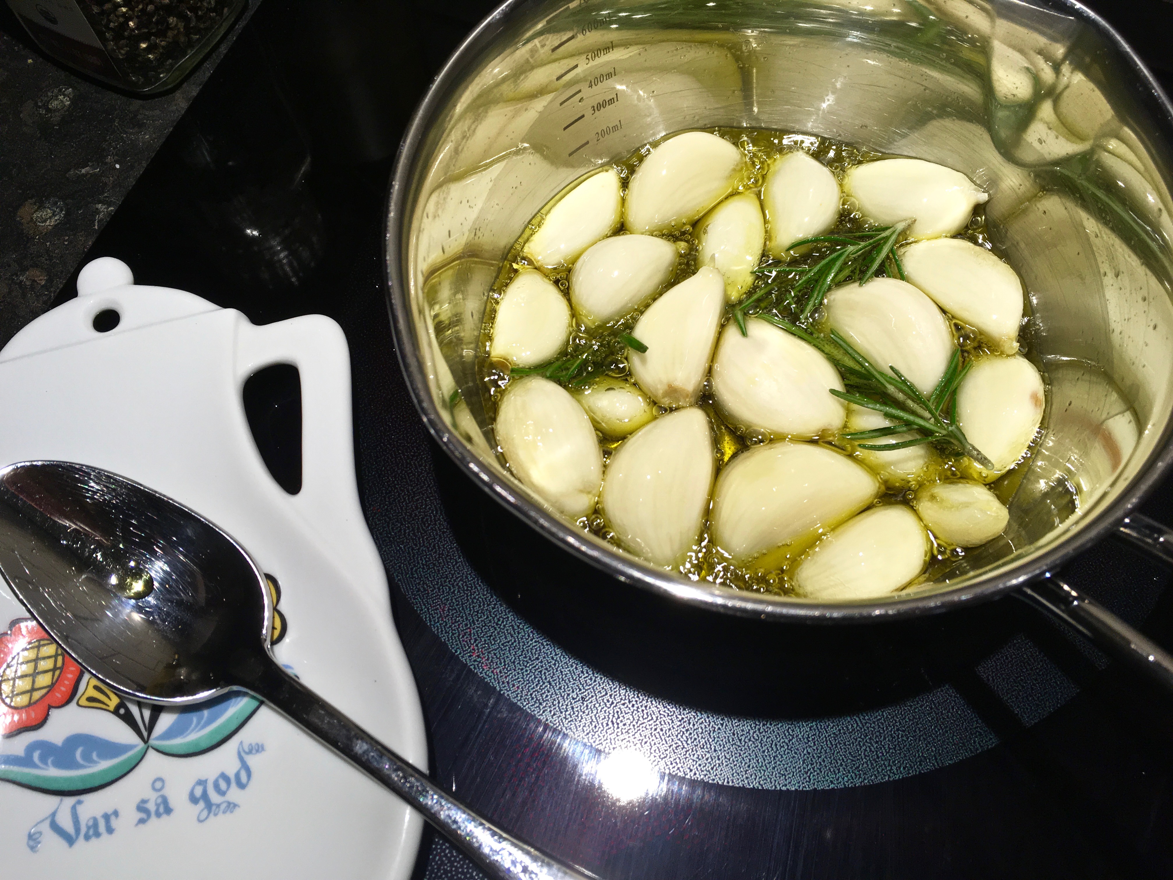 Stovetop Roasted Garlic and Infused Oil