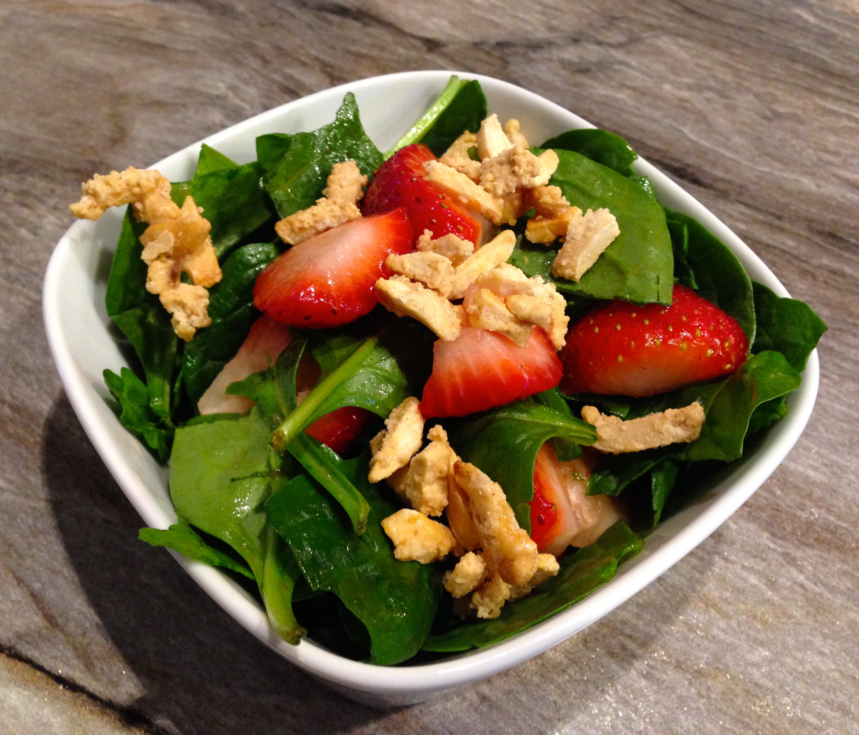 Spinach Salad with Ginger & Lime Vinaigrette