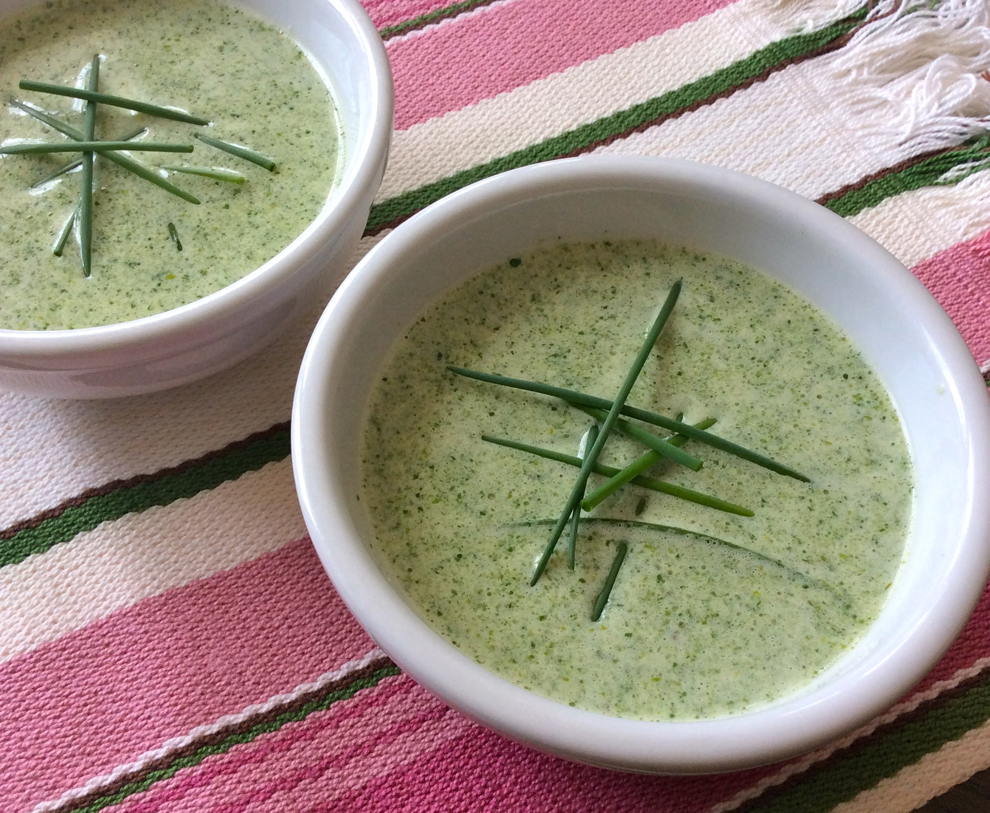 Spring Pea Shoot Soup