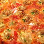 Roasted Meatballs with Triple Tomato Sauce