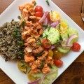 Salmon and Wild Rice Salad with Marinated Vegetables