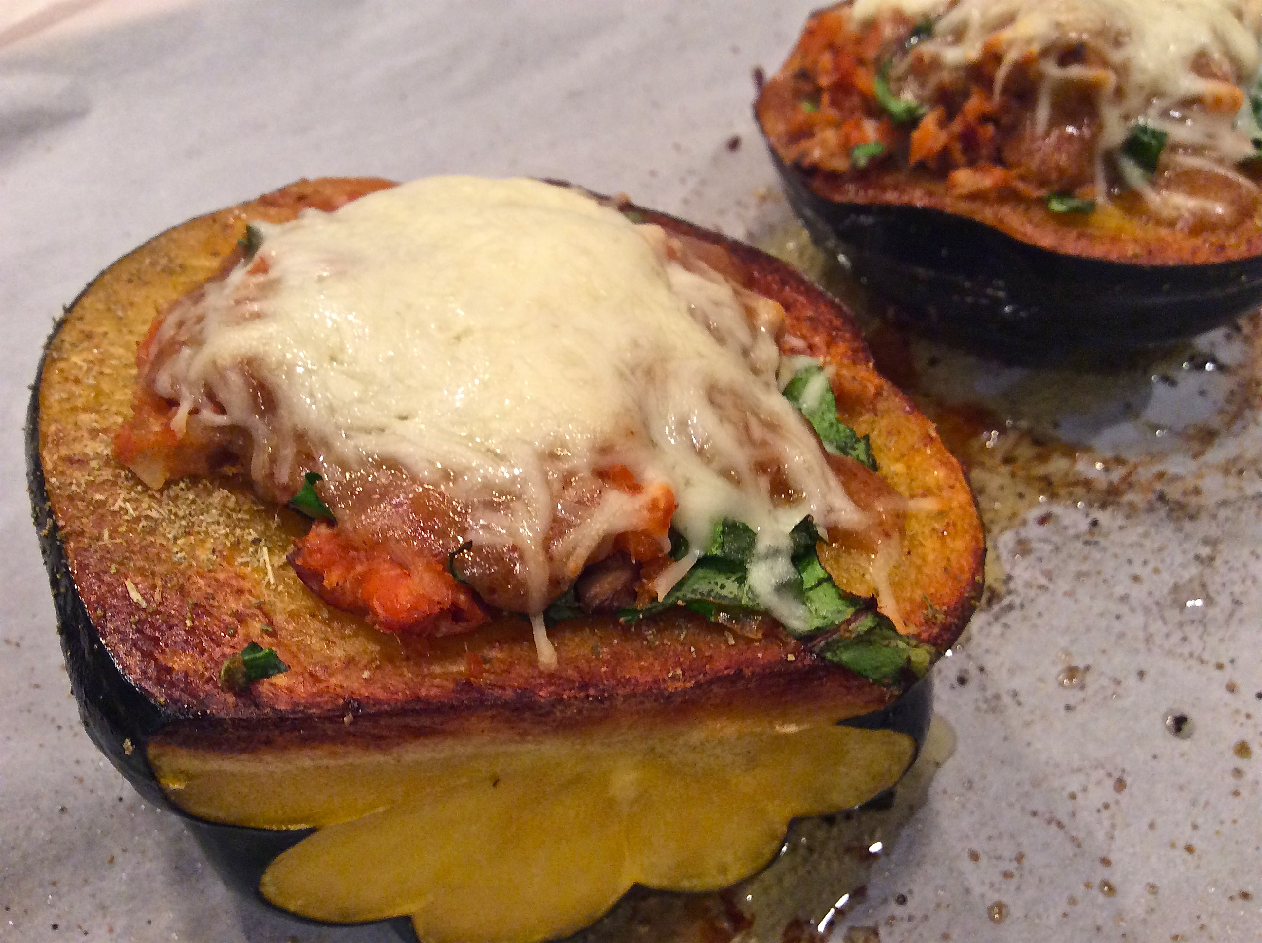 Smoked Salmon Stuffed Acorn Squash