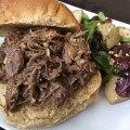 Pulled Beef with Roasted Garlic Sandwiches