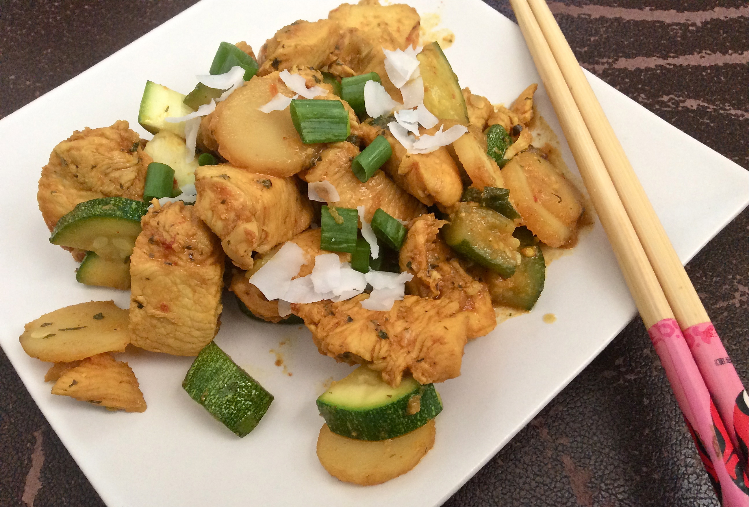 Spicy Chicken and Zucchini Stir Fry