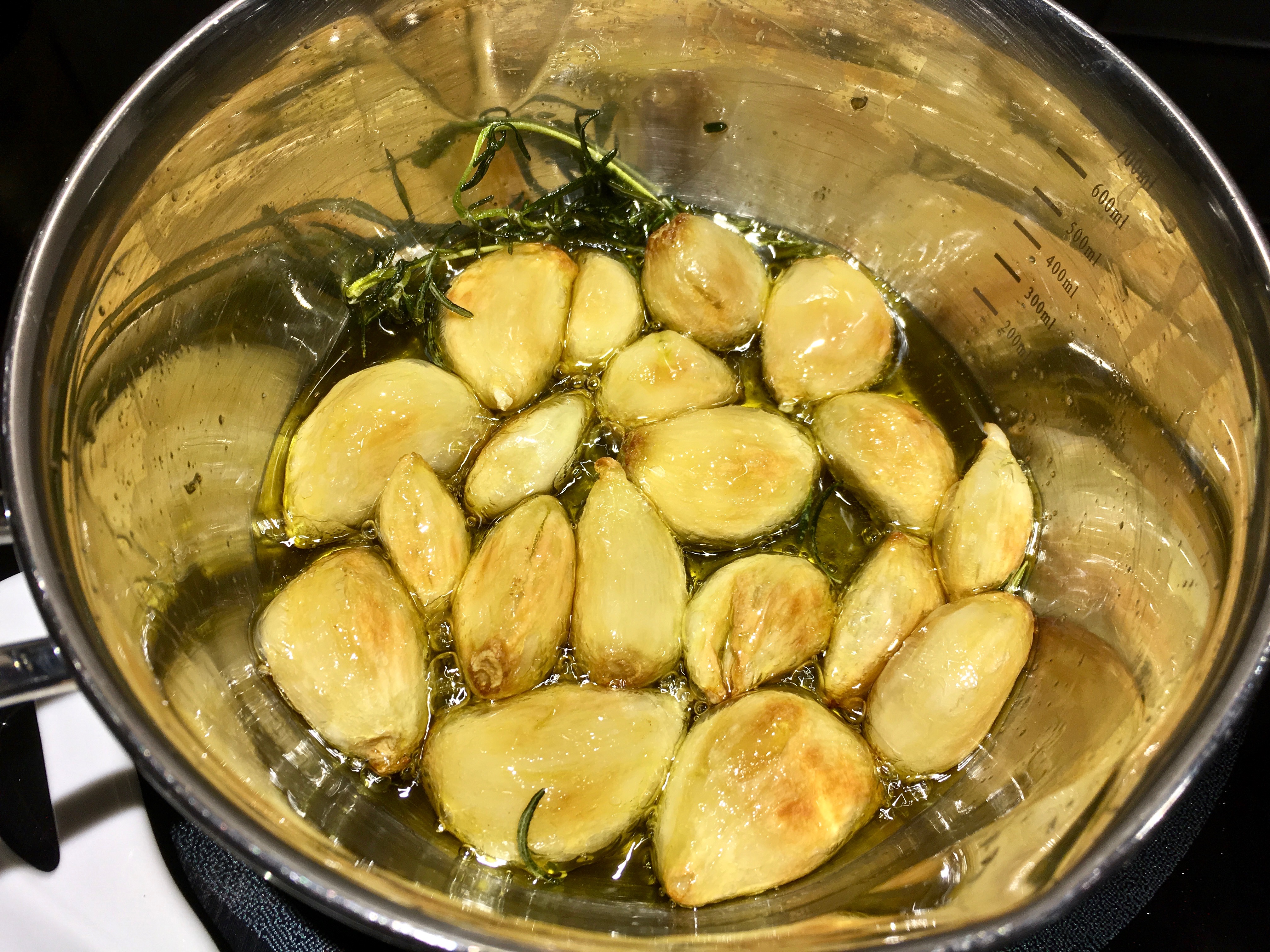 Stovetop Roasted Garlic and Infused Oil